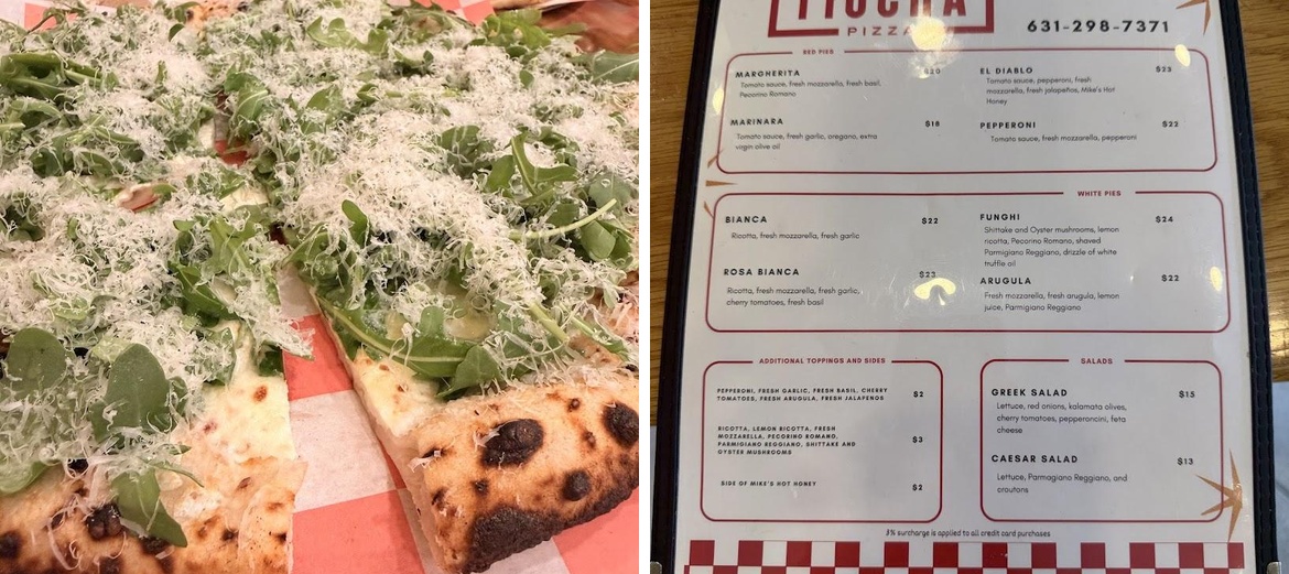 Fiocha Pizza Menu
