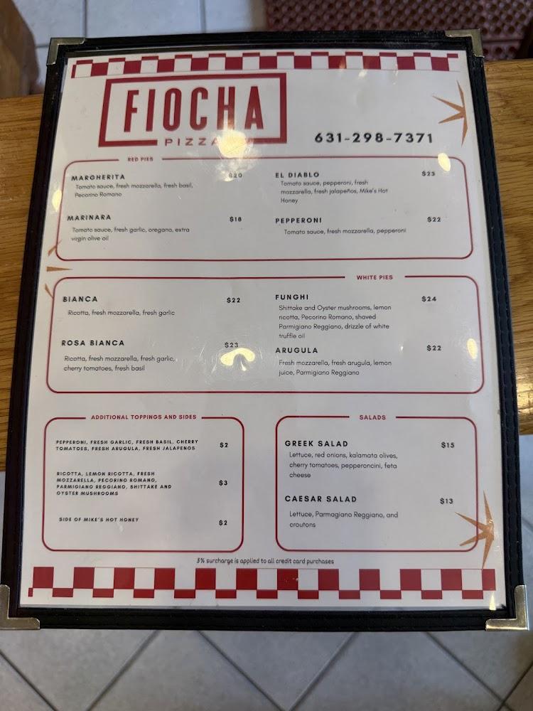 Fiocha Pizza Menu image 1